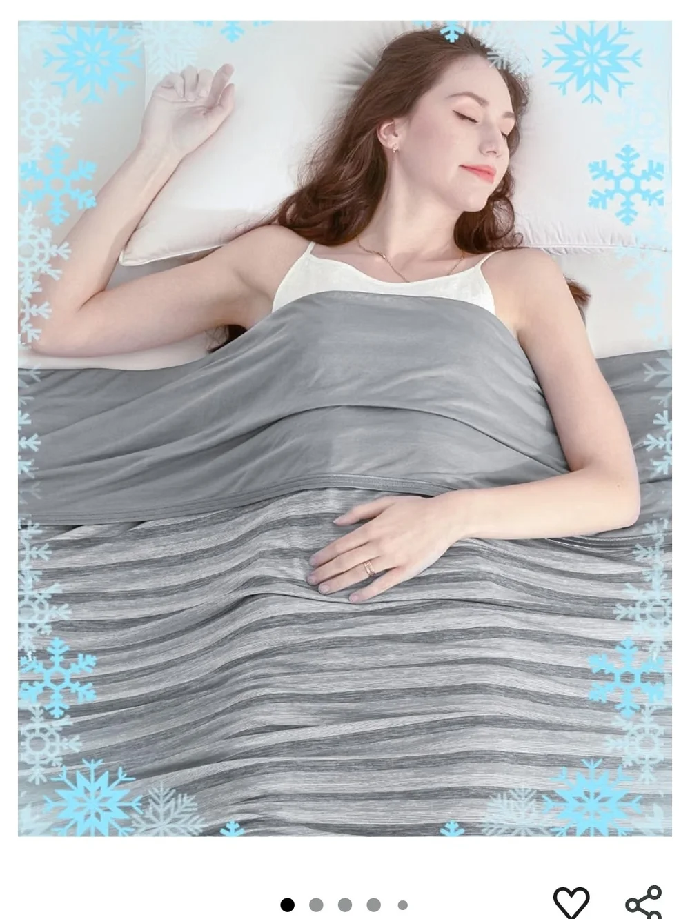 Light Gray Cooling Sleep Blanket- Women
